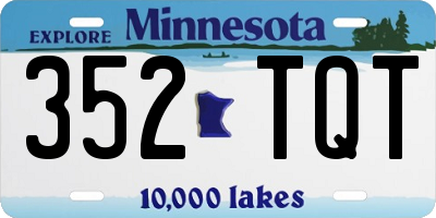 MN license plate 352TQT