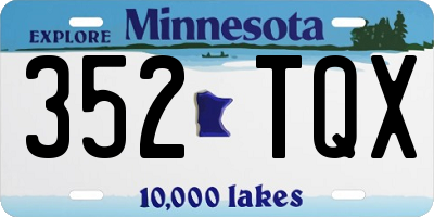 MN license plate 352TQX