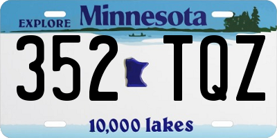 MN license plate 352TQZ