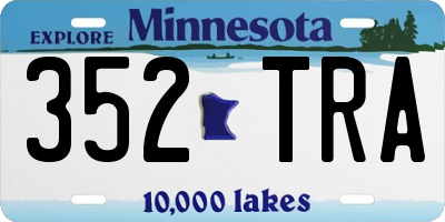 MN license plate 352TRA