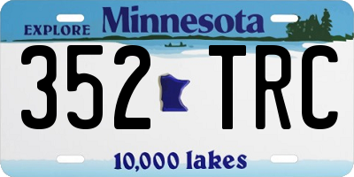 MN license plate 352TRC