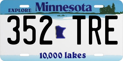 MN license plate 352TRE