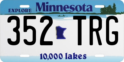 MN license plate 352TRG