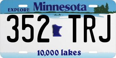 MN license plate 352TRJ