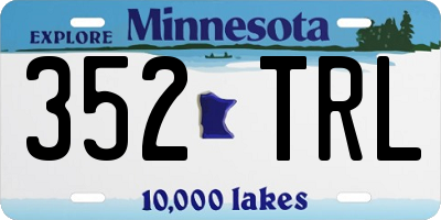 MN license plate 352TRL