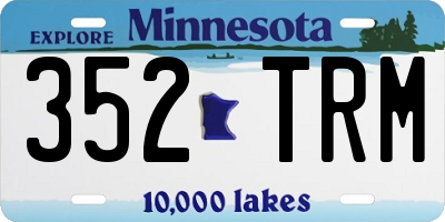 MN license plate 352TRM