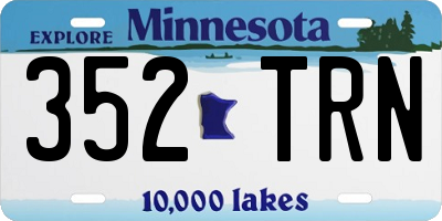 MN license plate 352TRN