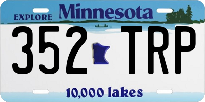 MN license plate 352TRP