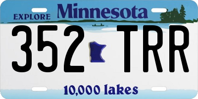 MN license plate 352TRR