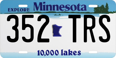 MN license plate 352TRS