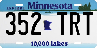 MN license plate 352TRT