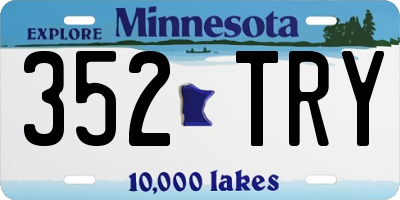 MN license plate 352TRY