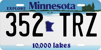 MN license plate 352TRZ