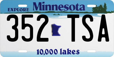 MN license plate 352TSA