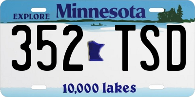 MN license plate 352TSD