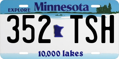 MN license plate 352TSH