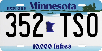 MN license plate 352TSO