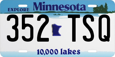 MN license plate 352TSQ