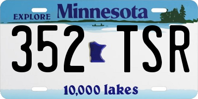 MN license plate 352TSR