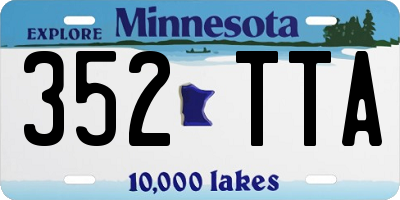 MN license plate 352TTA