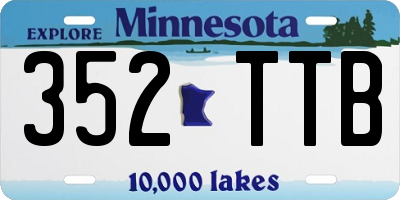 MN license plate 352TTB