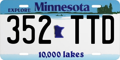 MN license plate 352TTD