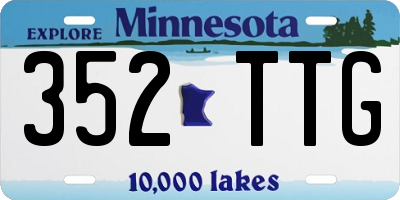MN license plate 352TTG