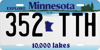 MN license plate 352TTH