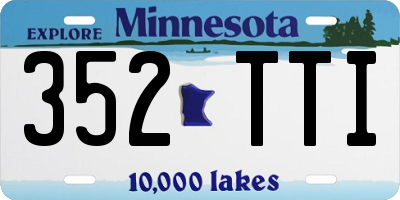 MN license plate 352TTI