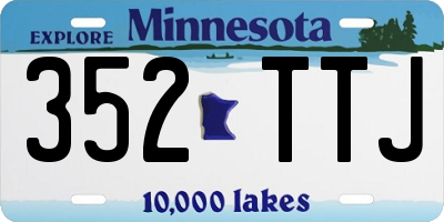 MN license plate 352TTJ