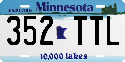 MN license plate 352TTL
