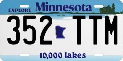 MN license plate 352TTM