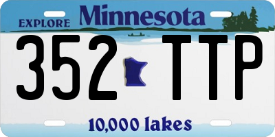 MN license plate 352TTP
