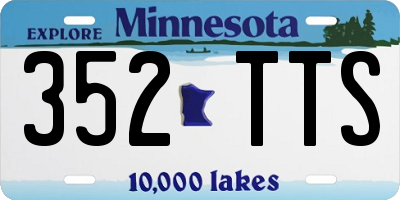 MN license plate 352TTS
