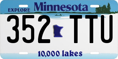 MN license plate 352TTU