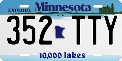 MN license plate 352TTY