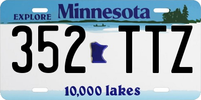 MN license plate 352TTZ