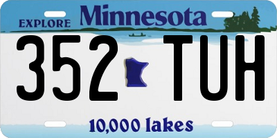 MN license plate 352TUH