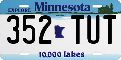 MN license plate 352TUT