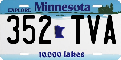 MN license plate 352TVA