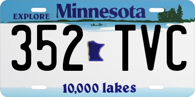 MN license plate 352TVC
