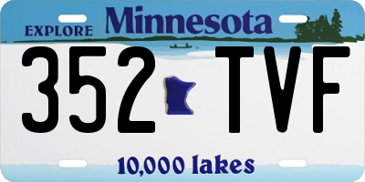 MN license plate 352TVF