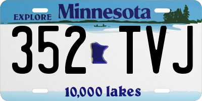 MN license plate 352TVJ