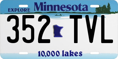 MN license plate 352TVL