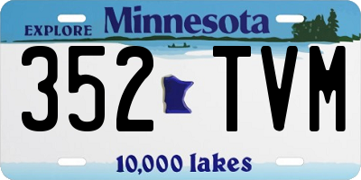 MN license plate 352TVM