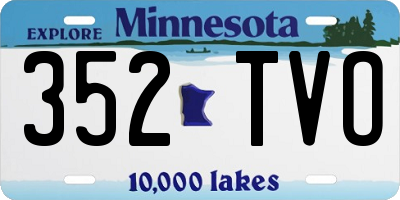 MN license plate 352TVO