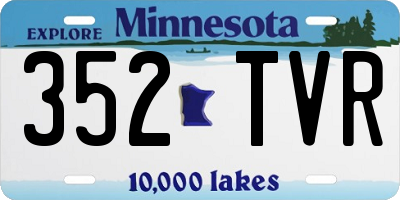 MN license plate 352TVR