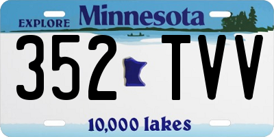 MN license plate 352TVV