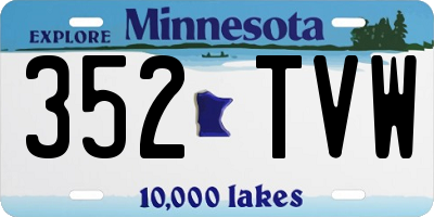 MN license plate 352TVW