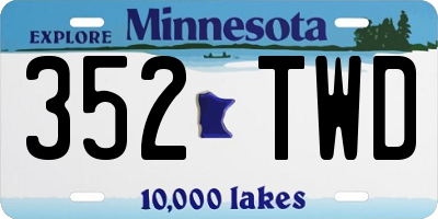 MN license plate 352TWD